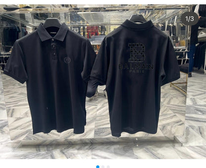 Balmain paris Black White tshirt back print