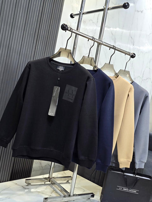 ARMANI EXCHANGE AX BLACK SWEATSHIRT