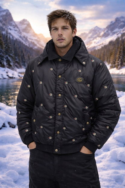 GUCCI JACKET EBRODIERY LOGO IMPORTED DUCK FEATHER -10 degree