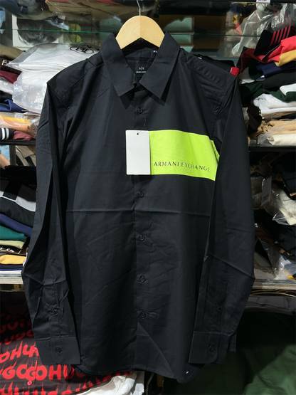 ARMANI EXCHANGE AX BLACK SHIRT