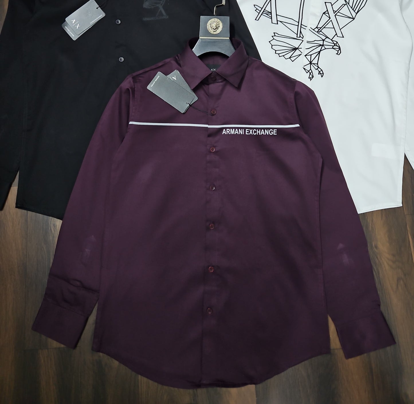 ARMANI EXCHANGE AX MAHROON SHIRT