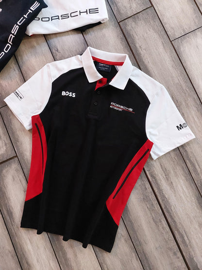 BOSS X PORSCHE POLO DARK BLUE TSHIRT