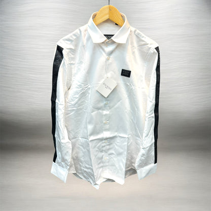 BALMAIN SIDE STRIP WHITE SHIRT