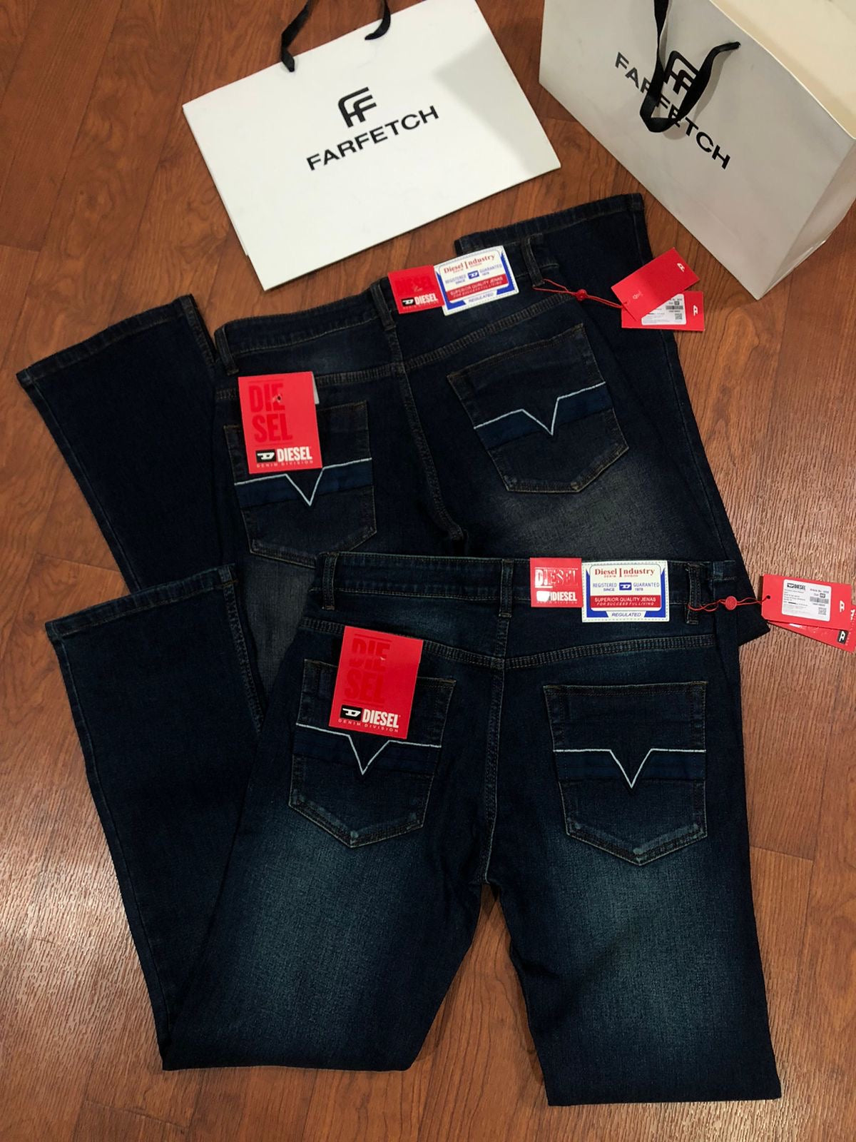 DIESEL BOOT CUT BROWNISH BLUE