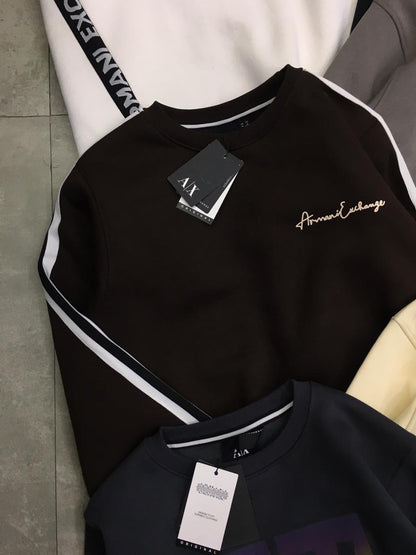 ARMANI EXCHANGE AX BROWN SWEATSHIRT