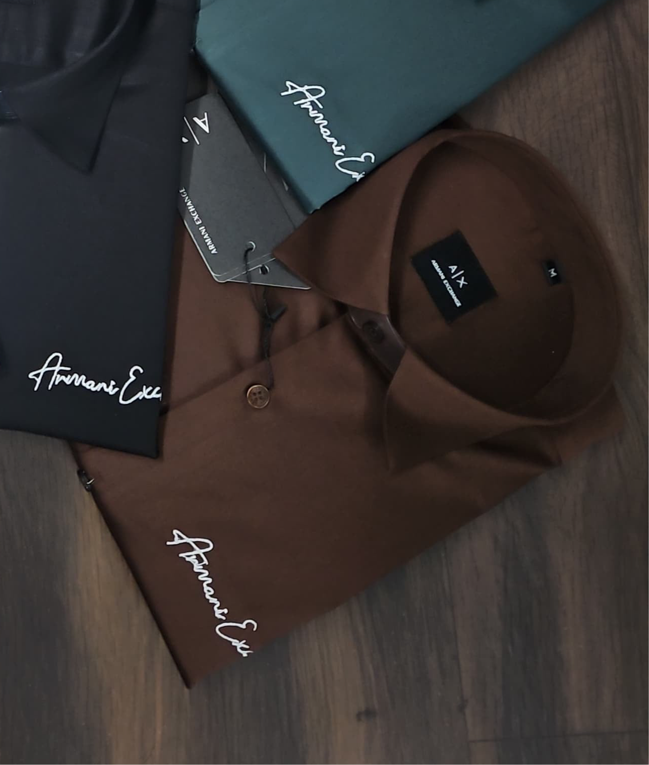 ARMANI EXCHANGE AX LIGHT BROWN SHIRT