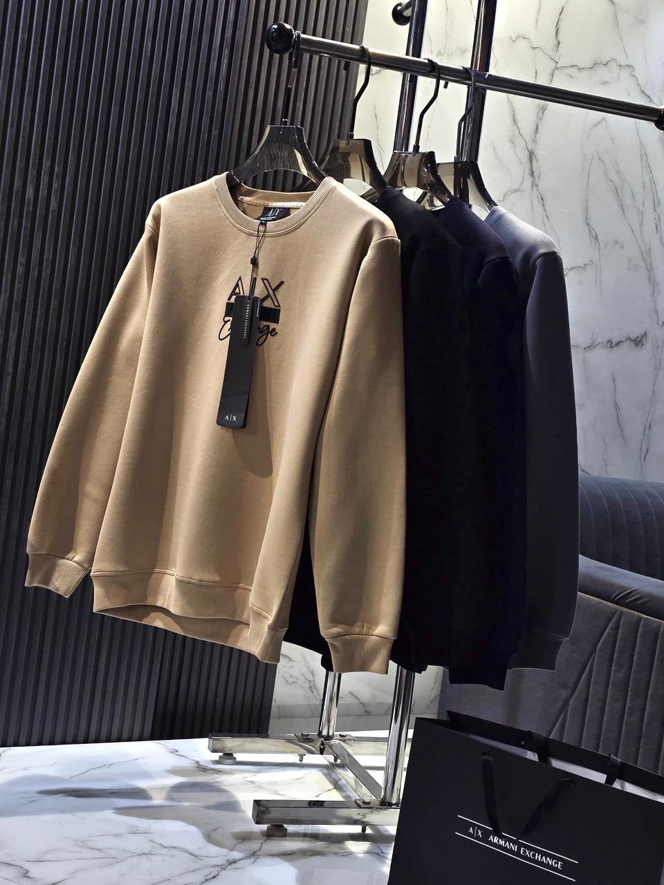 ARMANI EXCHANGE CREAME SWEATSHIRT