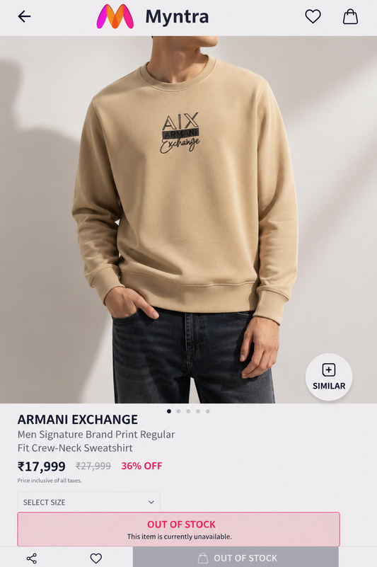 ARMANI EXCHANGE MEN'S PREMIUM SWEATSHIRT