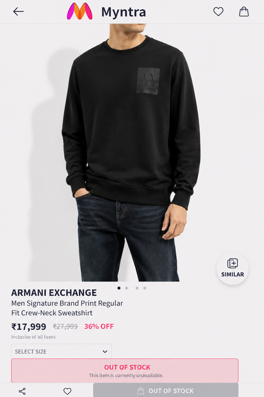 ARMANI EXCHANGE MEN'S PREMIUM SWEATSHIRT