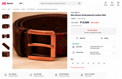 POLO GENUINE LEATHER BELT