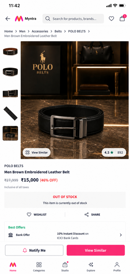 POLO GENUINE LEATHER BELT