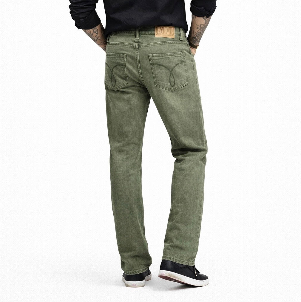 CK CALVIN KLEIN GREEN WASH JEANS