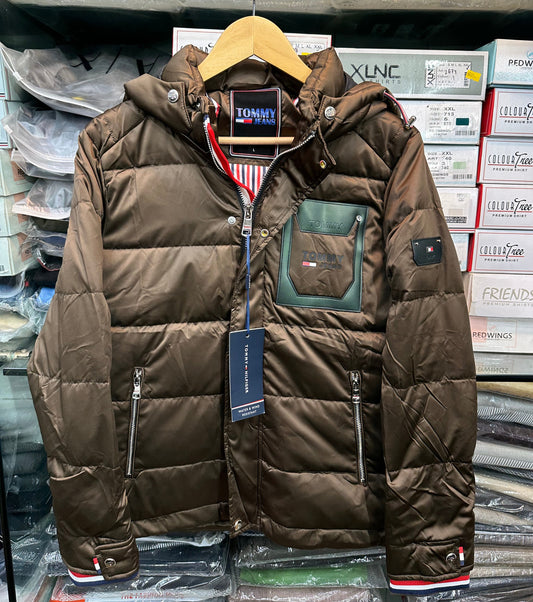 TOMMY HILFIGER BROWN JACKET DUCK FEATHER -10degree