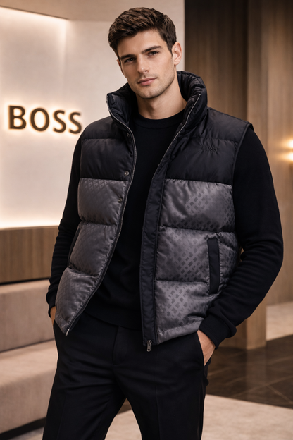 HUGO BOSS BLUE HALF JACKET