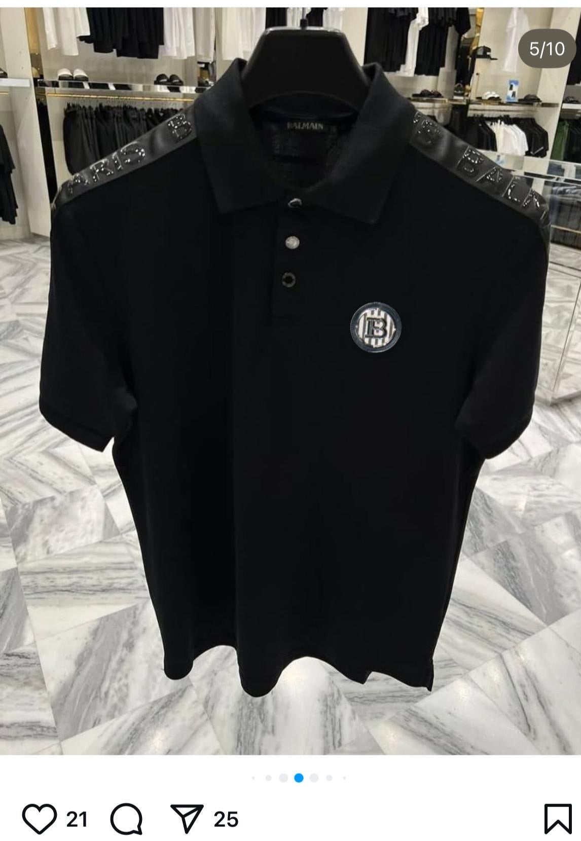 Balmain black tshirt