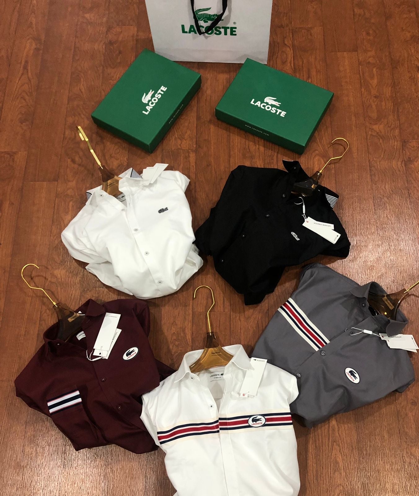 LACOSTE MAHROON SHIRT