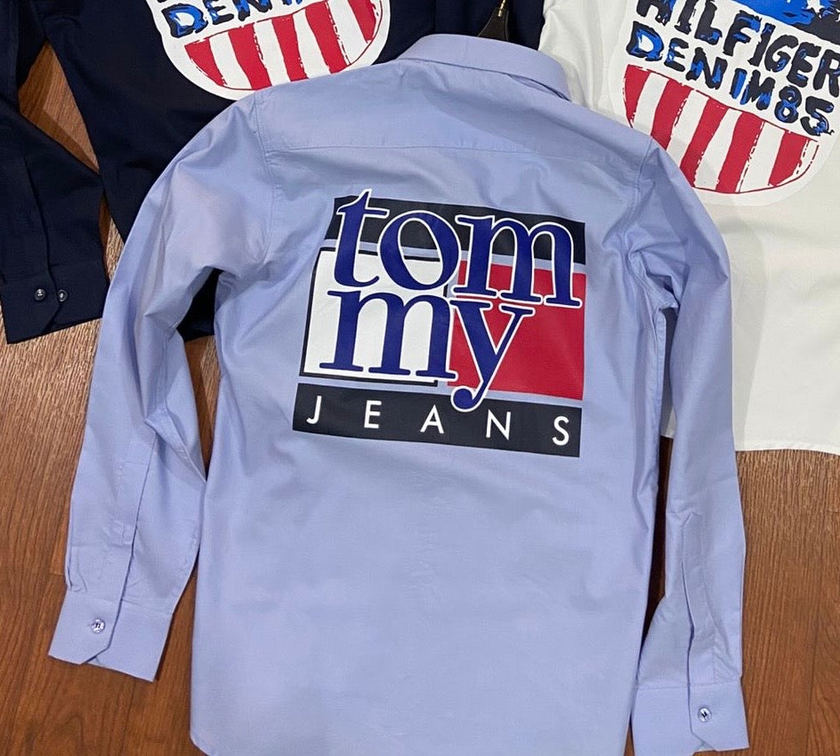 TOMMY HILFIGER BIG SIZE SKY BLUE SHIRT
