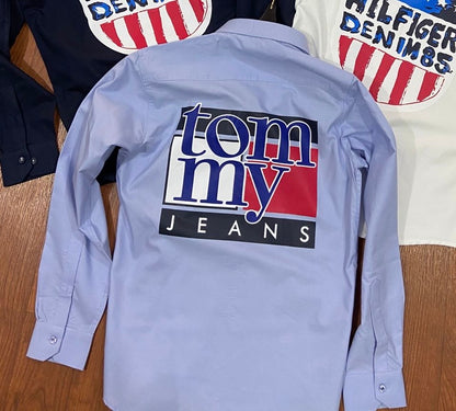 TOMMY HILFIGER BIG SIZE SKY BLUE SHIRT