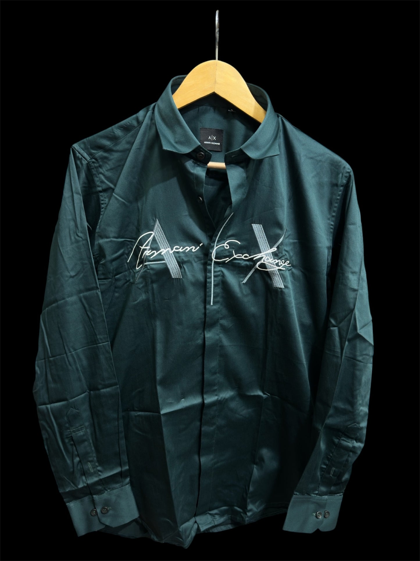ARMANI EXCHANGE AX BOTTLE GREEN SHIRT
