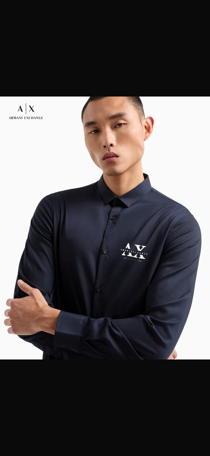 ARMANI EXCHANGE AX BLUE SHIRT