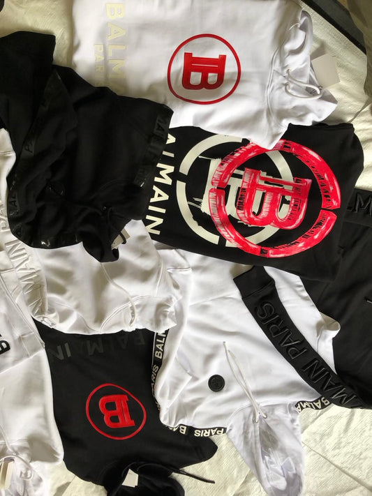 BALMAIN PARIS BLACK HOODY