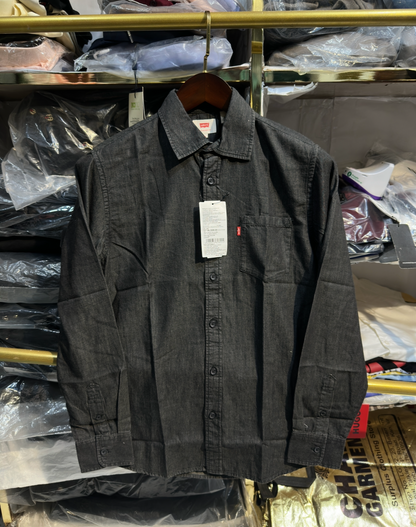 LEVI,s SILKY DENIM CHARCOAL BLACK SHIRT