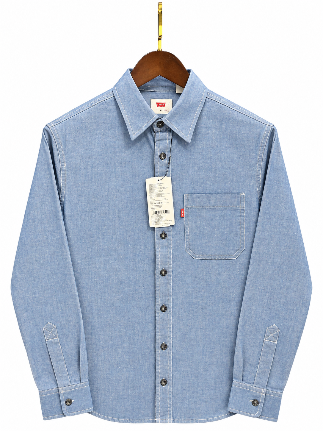 LEVI,s SILKY DENIM SKY BLUE SHIRT