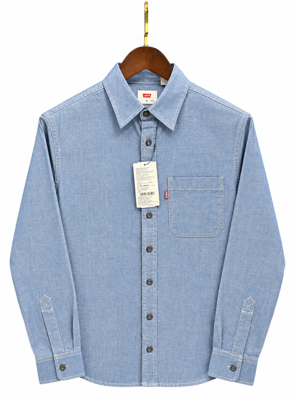 LEVI,s SILKY DENIM SKY BLUE SHIRT