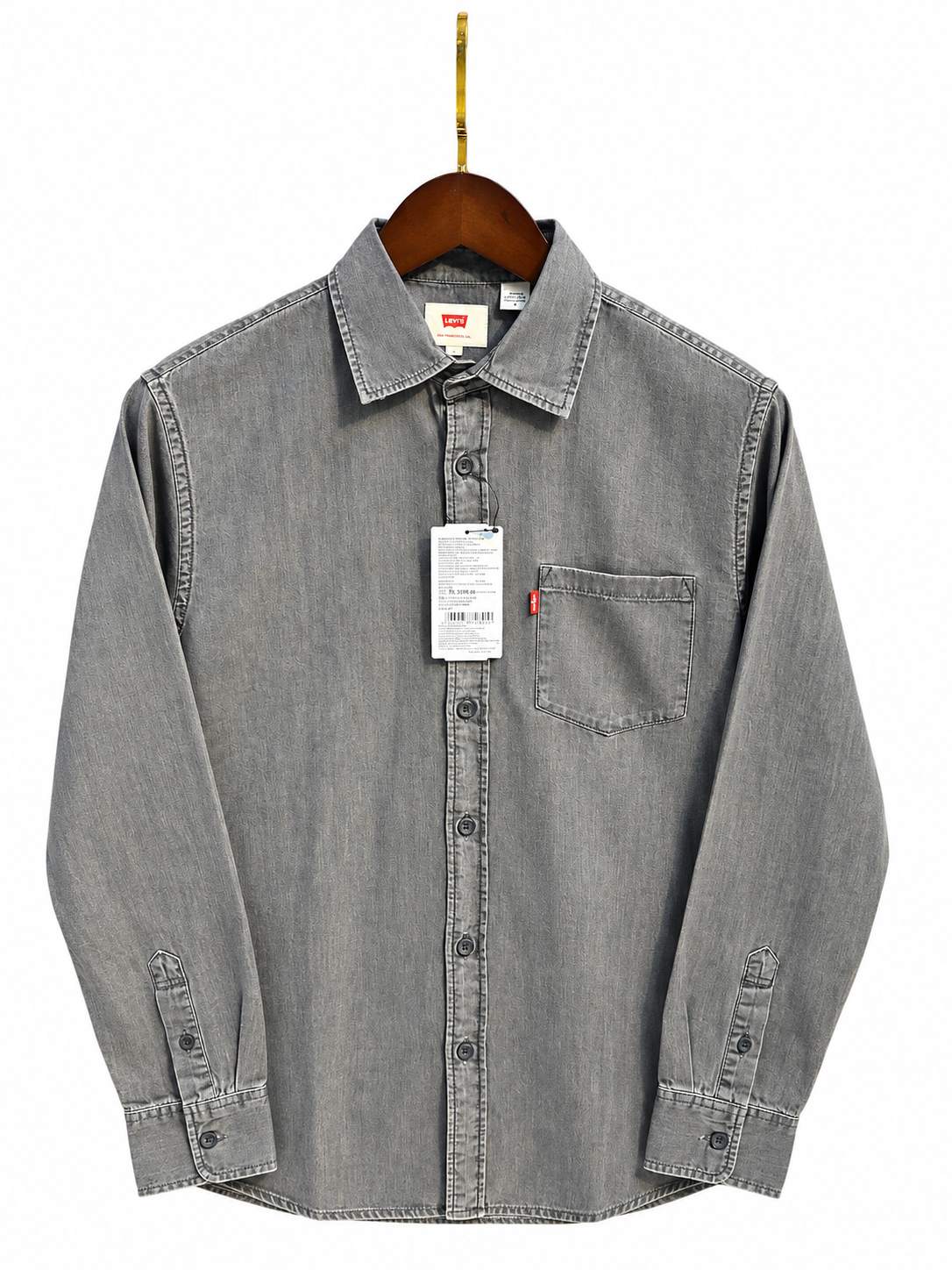 LEVI,s SILKY DENIM GREY SHIRT