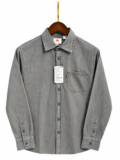 LEVI,s SILKY DENIM GREY SHIRT