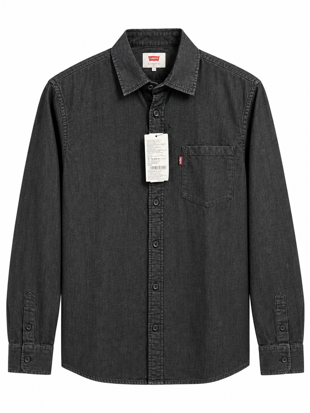 LEVI,s SILKY DENIM CHARCOAL BLACK SHIRT