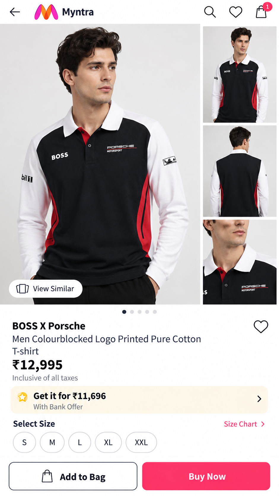 BOSSS POLO FULL SLEEVE TSHIRT
