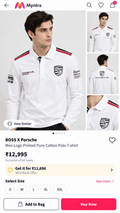 BOSS PORSCHE POLO FULL SLEEVE TSHIRT