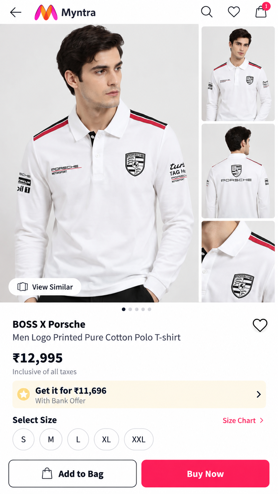 BOSS PORSCHE POLO FULL SLEEVE TSHIRT