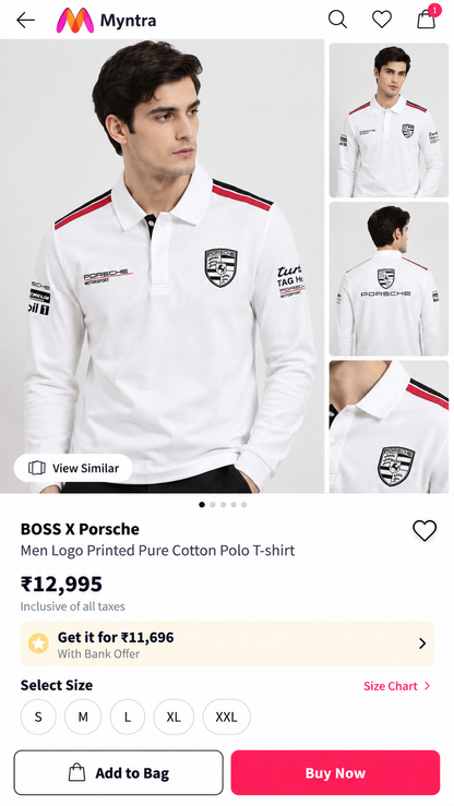 BOSS PORSCHE POLO FULL SLEEVE TSHIRT