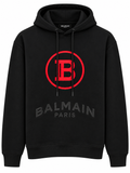 BALMAIN PARIS MEN'S PREMIUM BLACK HOODIE