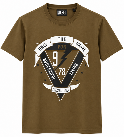 DIESELL BROWN TSHIRT