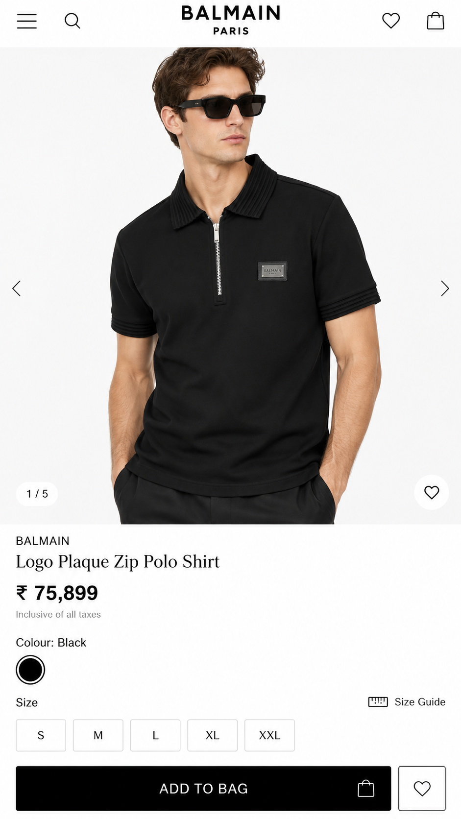 BALMAN PARIS BLACK TSHIRT