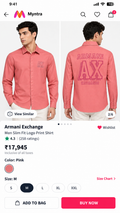 ARMNI EXCHANGE AX SHIRT