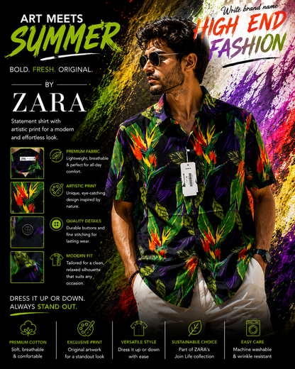 ZARA HALF SHIRT