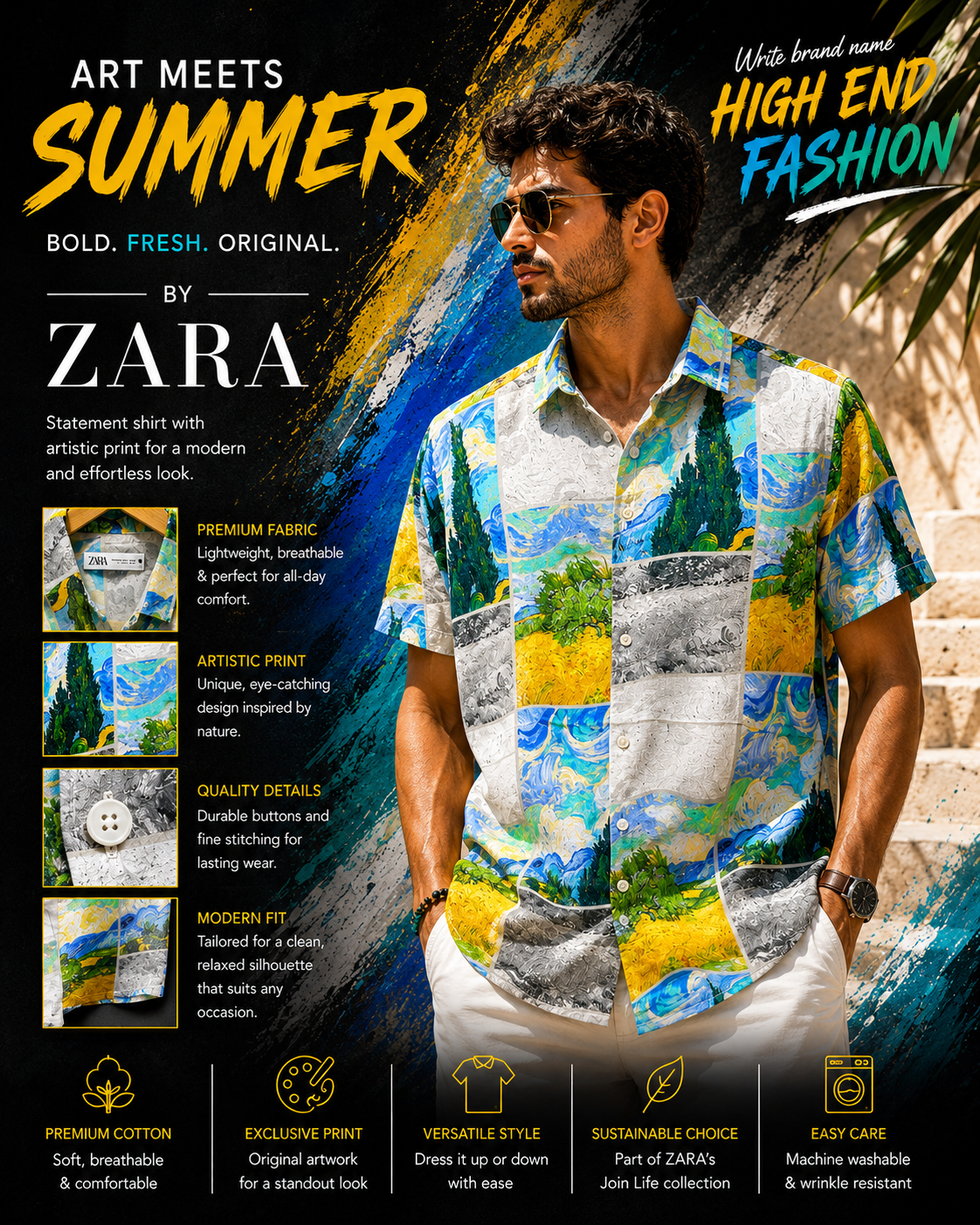 ZARA HALF SHIRT