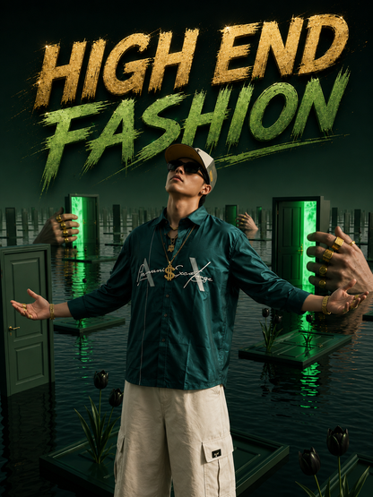 ARMANI EXCHANGE AX BOTTLE GREEN SHIRT