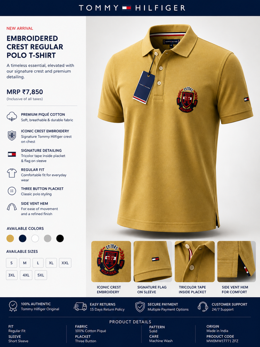 TOMMY HILFIGER YELLOW TSHIRT