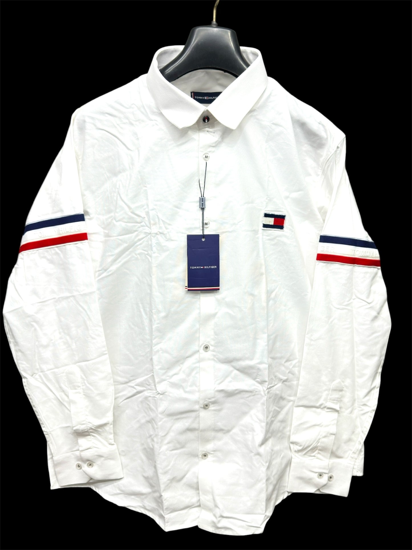 TOMMY HILFIGER SIDE STRIP WHITE SHIRT