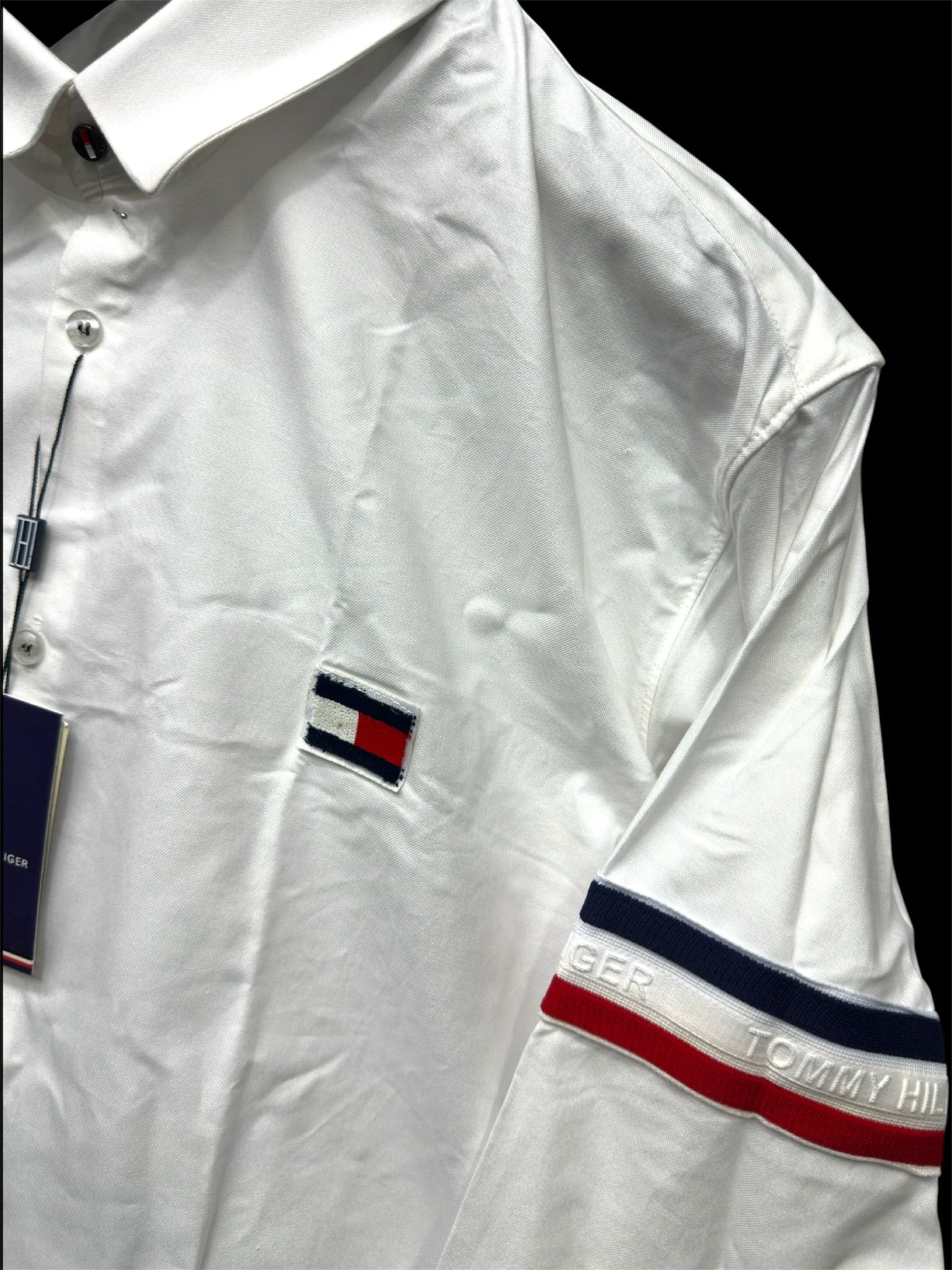 TOMMY HILFIGER SIDE STRIP WHITE SHIRT