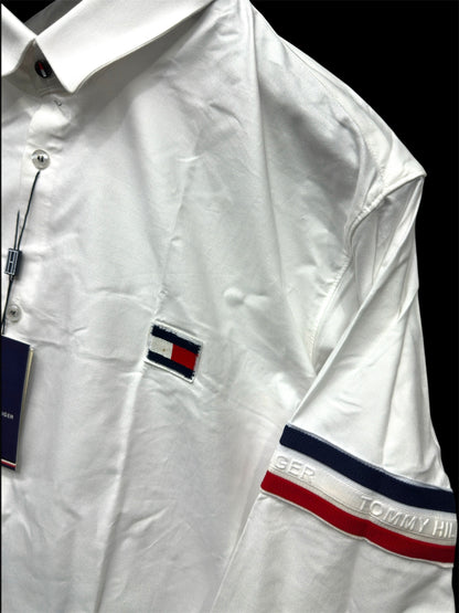 TOMMY HILFIGER SIDE STRIP WHITE SHIRT