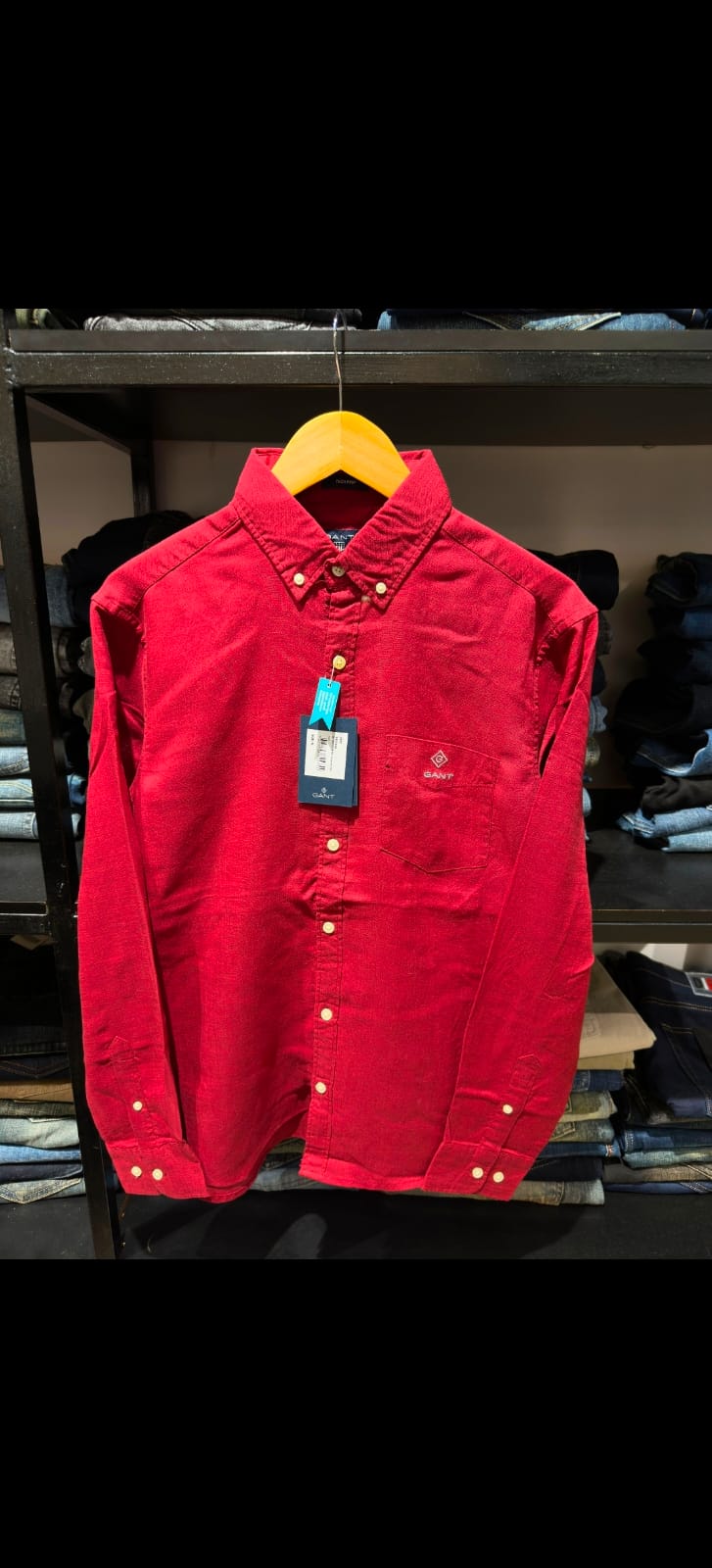 GANT LINEN SHIRT CRIMSON RED COLOUR