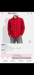 GANT LINEN SHIRT CRIMSON RED COLOUR