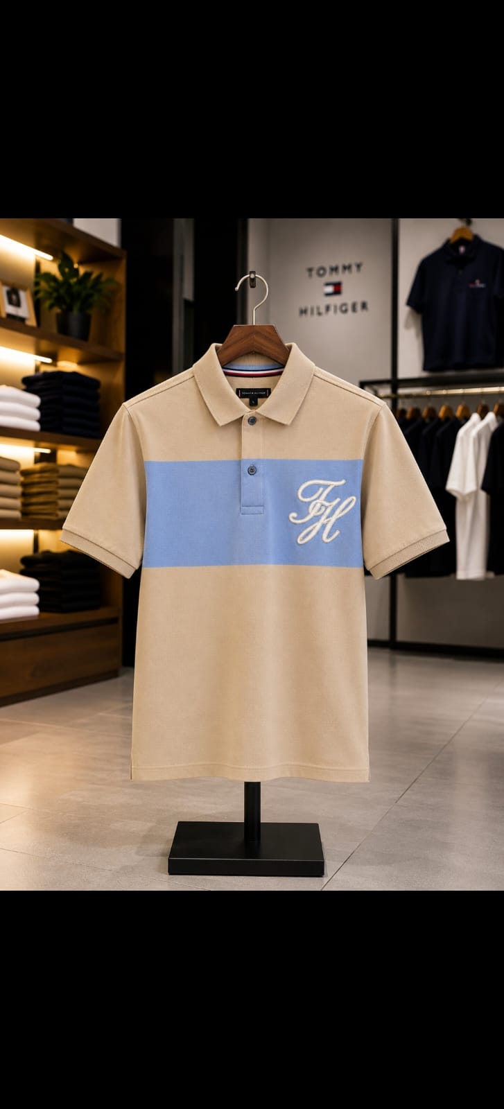 TOMMY HILFIGER BEIGE COLOUR TSHIRT