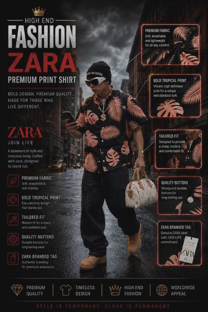 ZARA HALF SHIRT